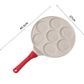 Black Flat 7-hole + Black Handle (Gas Model) Non-Stick Pancake Pan - 7-Hole Fun Shapes Breakfast Griddle (27cm)