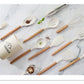 Light Green 11-Piece Silicone Kitchen Utensil Set with Wooden Handles and Storage Bucket - Heat Resistant and Non-Stick