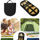 6-Piece Portable Stainless Steel Cutlery Set with Plate and Bag - Gold, Great for Camping and Travel (Teaspoon)