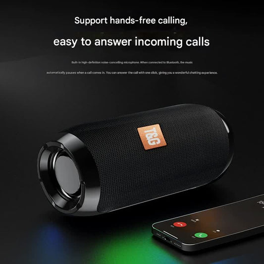 Blue Portable Bluetooth Speaker - HiFi 360 Degree Audio Wireless Mini Speaker, Support Hands-free Calling