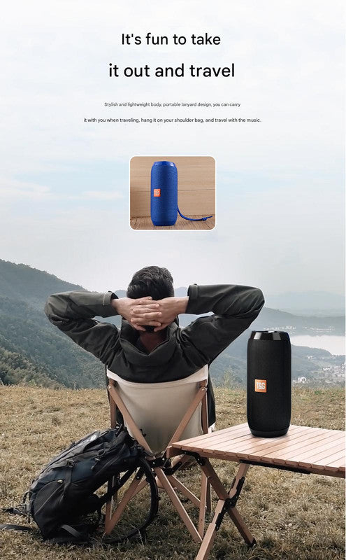Blue Portable Bluetooth Speaker - HiFi 360 Degree Audio Wireless Mini Speaker, Support Hands-free Calling