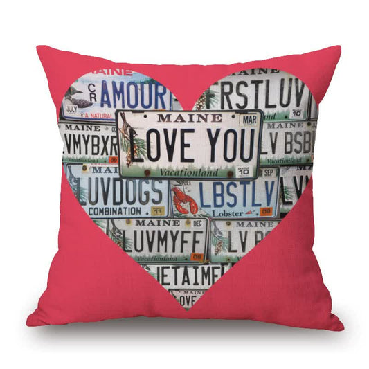 Pop Art Graphic Throw Pillow - Vintage Style Cushion for Home Decor(Pink)