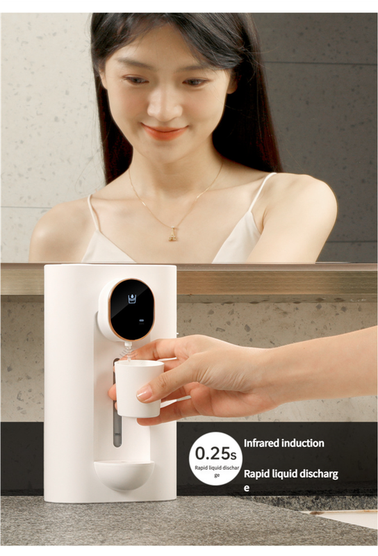 Smart Automatic Mouthwash Dispenser Wall-Mounted 3-Level LED Display – Black