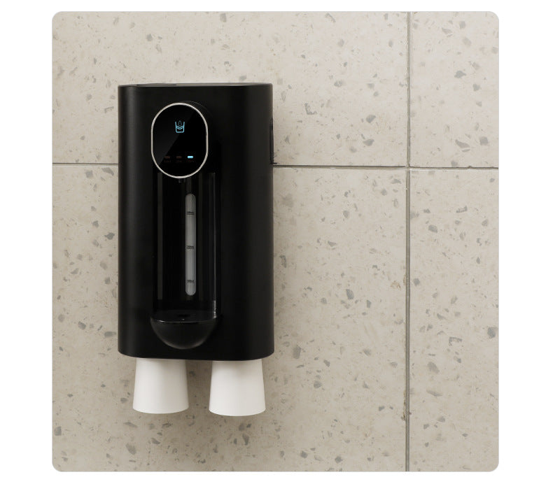 Smart Automatic Mouthwash Dispenser Wall-Mounted 3-Level LED Display – Black