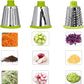 White Rotary Cheese Grater & Vegetable Slicer - Manual Shredder with 3 Interchangeable Drums