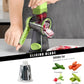 Grey Rotary Cheese Grater & Vegetable Slicer - Manual Shredder with 3 Interchangeable Drums