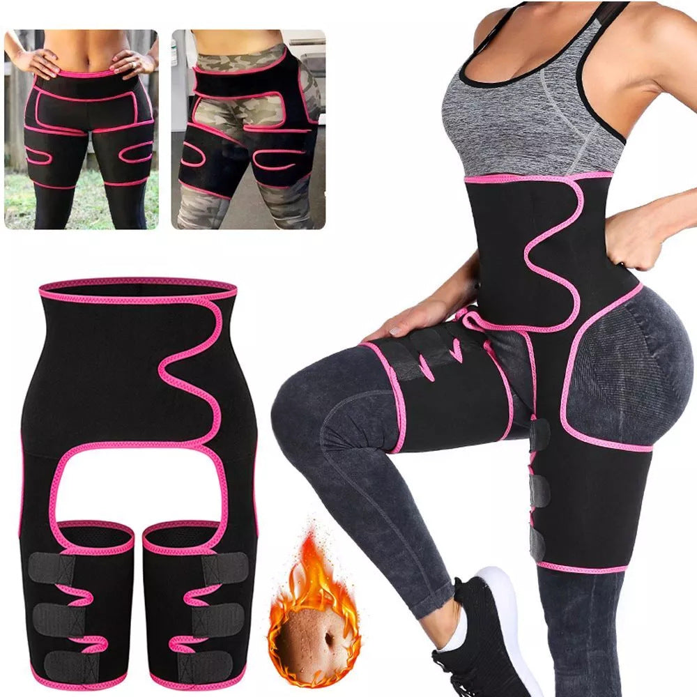 Yellow Women's 3-in-1 Body Shaper: Waist Cincher, Thigh Slimmer, Glute Lifter - Workout Gear (Size : L/XL)