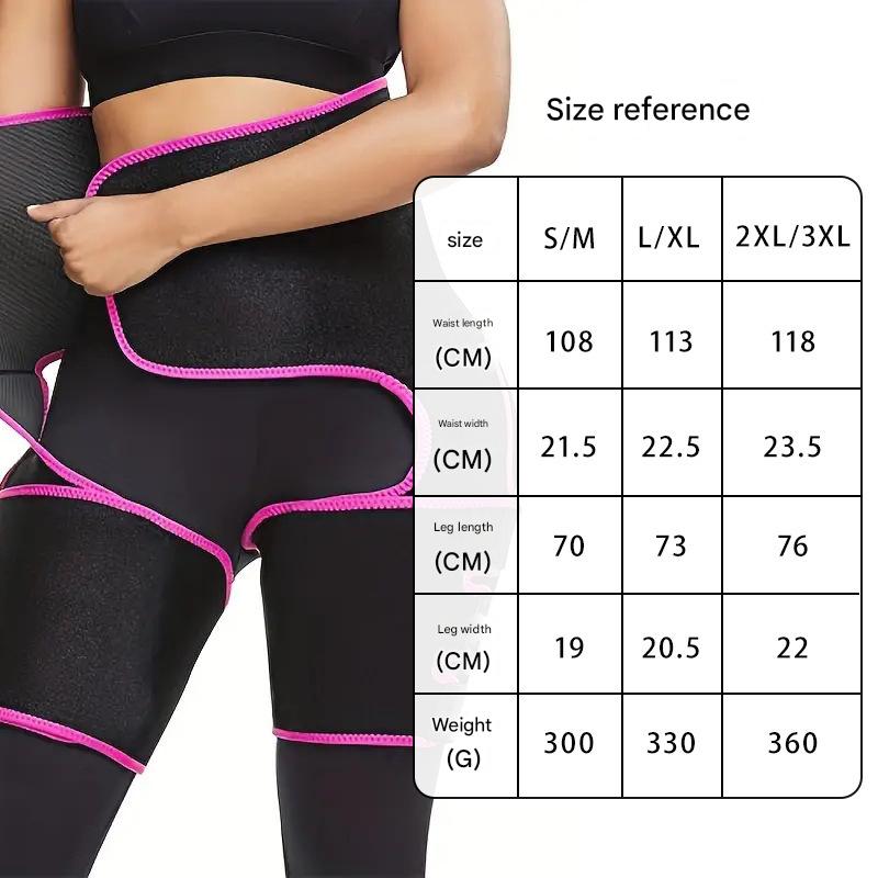 Pink Women's 3-in-1 Body Shaper: Waist Cincher, Thigh Slimmer, Glute Lifter - Workout Gear (Size : L/XL)
