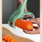 2 pcs Green 5-Blade Fruit & Vegetable Slicer for Crinkle Cuts - Kitchen Gadget