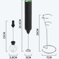 Black USB Rechargeable Milk Frother - 3-Speed Handheld Electric Whisk with Stand