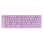 Purple Ultra-Slim Foldable Bluetooth Keyboard - Portable Wireless Rechargeable Travel Keyboard for iOS Android Windows Devices