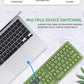 Purple Ultra-Slim Foldable Bluetooth Keyboard - Portable Wireless Rechargeable Travel Keyboard for iOS Android Windows Devices