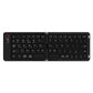 Black Ultra-Slim Foldable Bluetooth Keyboard - Portable Wireless Rechargeable Travel Keyboard for iOS Android Windows Devices