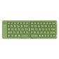 Green Ultra-Slim Foldable Bluetooth Keyboard - Portable Wireless Rechargeable Travel Keyboard for iOS Android Windows Devices