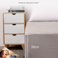 Orange Queen Size Waterproof Fitted Mattress Protector - Soft & Breathable Bed Cover, Hypoallergenic, Deep Pocket (152x190x30cm)