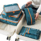Dark Green 7-Piece Travel Packing Cubes & Organizer Set - Lightweight Luggage Storage Bags for Clothes, Shoes & Toiletries