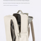 Beige Slim Minimalist Laptop Backpack - Shockproof & Anti-Theft Design, Travel-Friendly with Luggage Strap, Water-Resistant