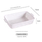 White Elegant Speckled Ceramic Rectangular Baking Dish - 800ML Oven & Microwave Safe Casserole Pan with Handles