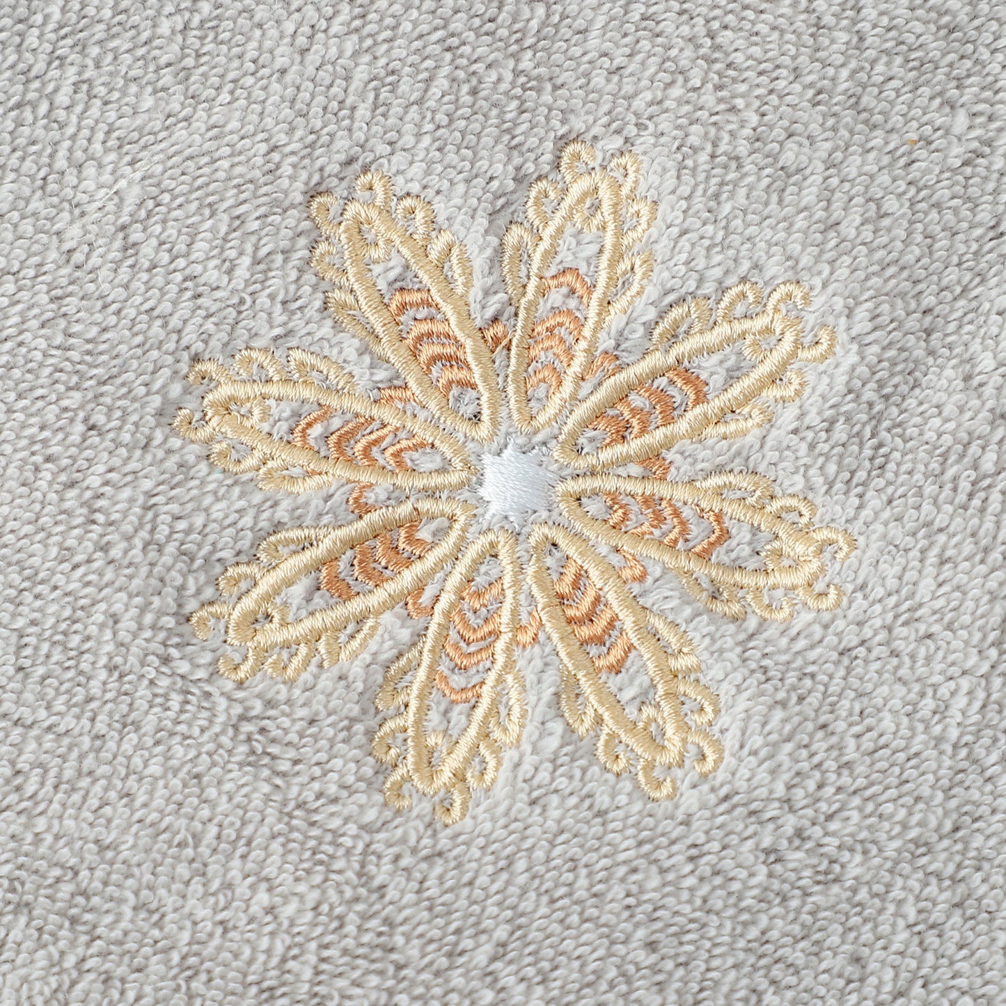 Color Mixing 4-Pack Elegant Floral Embroidered Cotton Hand Towels - Ultra Soft & Absorbent