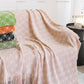 Black Cozy Geometric Knitted Throw Blanket with Tassels - Soft Acrylic Decorative Sofa & Bed Cover, 130x180cm
