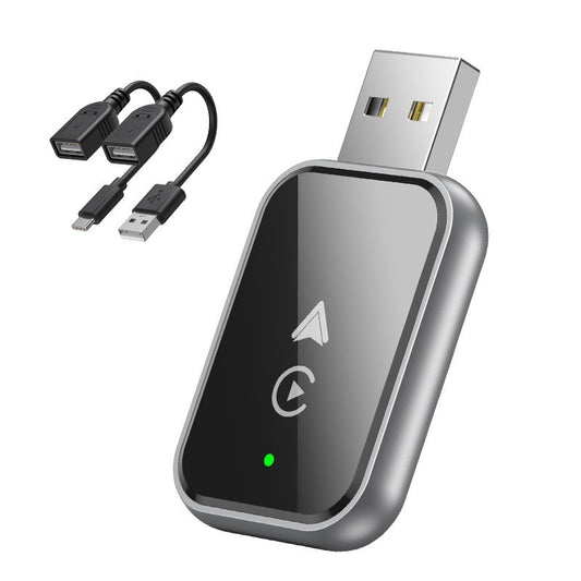 2-in-1 Wireless CarPlay & Android Auto Adapter - Plug & Play Dongle for Cars(Android phone Apple phone two in one)