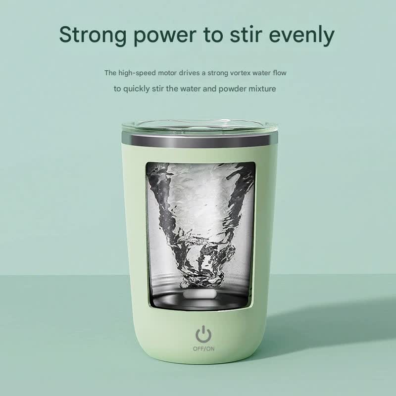 Electric Self-Stirring Mug 420ml USB-C – Stainless Steel Auto Mixing Cup (White)