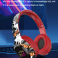 Wireless Over-Ear Headphones with Graffiti Design - Bluetooth 5.3, HIFI Sound, RGB Light, 8H Playtime(black)