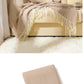 Khaki Elegant Herringbone Tassel Throw Blanket - Large Acrylic Faux Cashmere Soft Cozy Blanket for Sofa, Bed & Decor (130x240cm)