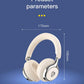 White Premium Wireless ANC Headphones - Bluetooth 5.4, 32H Playtime, Foldable Over-Ear Design, Comfort Earpads for Travel & Gaming