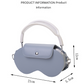 Black Chic PU Leather Crossbody Storage Bag for Apple AirPods Max - Protective Case with Ruched Fabric Strap & Top Handle