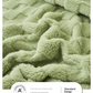 200*230CM Dark Green Ultra-Soft Waffle Textured Plush Fleece Blanket - Large Cozy All-Season Throw for Bed & Sofa