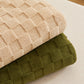 200*230CM Khaki Ultra-Soft Waffle Textured Plush Fleece Blanket - Large Cozy All-Season Throw for Bed & Sofa