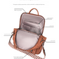 Brown Chic Women's PU Leather Convertible Backpack - Anti-Theft Design, Multi-Pocket Shoulder Bag with Tassel