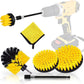 Yellow and Black  6 Pack Drill Brush Power Scrubber Cleaning Brush Extended Long Attachment Set All Purpose Drill Scrub Brushes Kit for Grout, Floor, Tub, Shower, Tile, Bathroom and Kitchen Surface