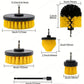 Yellow and Black  6 Pack Drill Brush Power Scrubber Cleaning Brush Extended Long Attachment Set All Purpose Drill Scrub Brushes Kit for Grout, Floor, Tub, Shower, Tile, Bathroom and Kitchen Surface