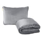 Grey Multi-Function 2-in-1 Travel Blanket with Storage - 50 x 60 in (127 x 152 cm) Lightweight Airplane Companion
