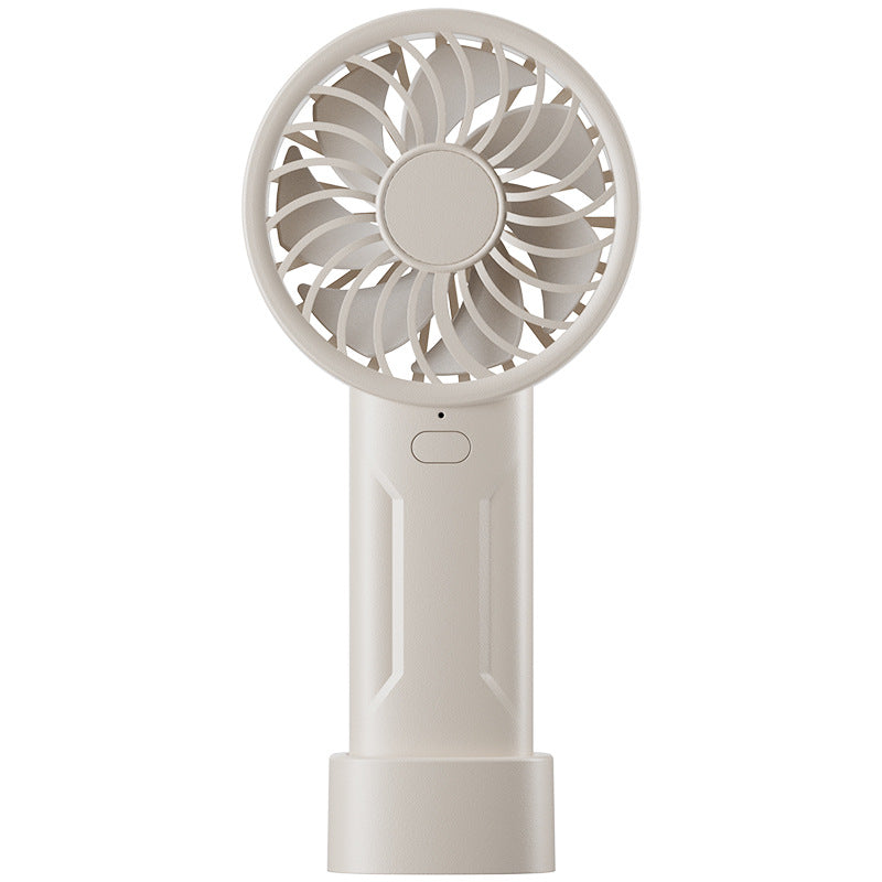 Mini USB Rechargeable Portable Fan – Quiet Desk & Travel Cooling (White)