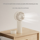 Mini USB Rechargeable Portable Fan – Quiet Desk & Travel Cooling (White)