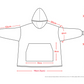 Purple Oversized Wearable Blanket Hoodie - Ultra Soft & Cozy Snuggle Pullover for Adults