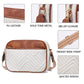 Double Zipper Black Chic Quilted Crossbody Bag - Vintage PU Leather Shoulder Purse with Adjustable Strap