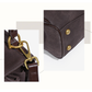 Grey Women's Vintage Suede Satchel Bag - Elegant Top Handle Purse with Gold Lock