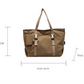Black Modern Utility Tote Bag for Women - Large Capacity Shoulder Bag with Detachable Pouch for Work, School & Travel
