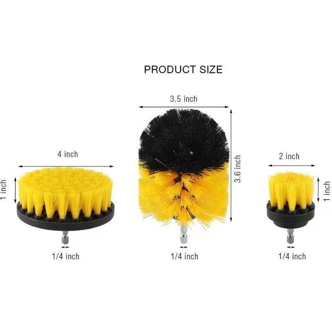 26-Piece set Ultimate Car Detailing Kit - Drill Brush & Polishing Pad Set for Car Interior, Wheels, and Exterior Cleaning