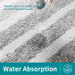 Navy blue Plush Striped Bath Mat - Ultra Soft, Absorbent & Non-Slip Bathroom Rug for Shower and Tub(40*60cm)