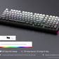 Tri-Mode RGB Mechanical Gaming Keyboard - 102-Key, Hot-Swappable, 4000mAh Battery, 5-Layer Sound Dampening(Midnight on black)