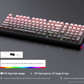 Tri-Mode RGB Mechanical Gaming Keyboard - 102-Key, Hot-Swappable, 4000mAh Battery, 5-Layer Sound Dampening(Strawberry on black)
