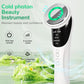 White Multifunctional Facial Beauty Wand with LED Photon Therapy, Hot Compress & Sonic Vibration(White)