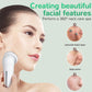 White Multifunctional Facial Beauty Wand with LED Photon Therapy, Hot Compress & Sonic Vibration(White)