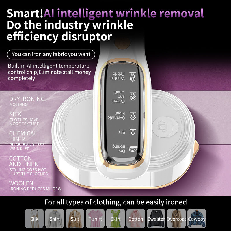 Portable Handheld Garment Steamer & Mini Iron Smart Temp Control – White