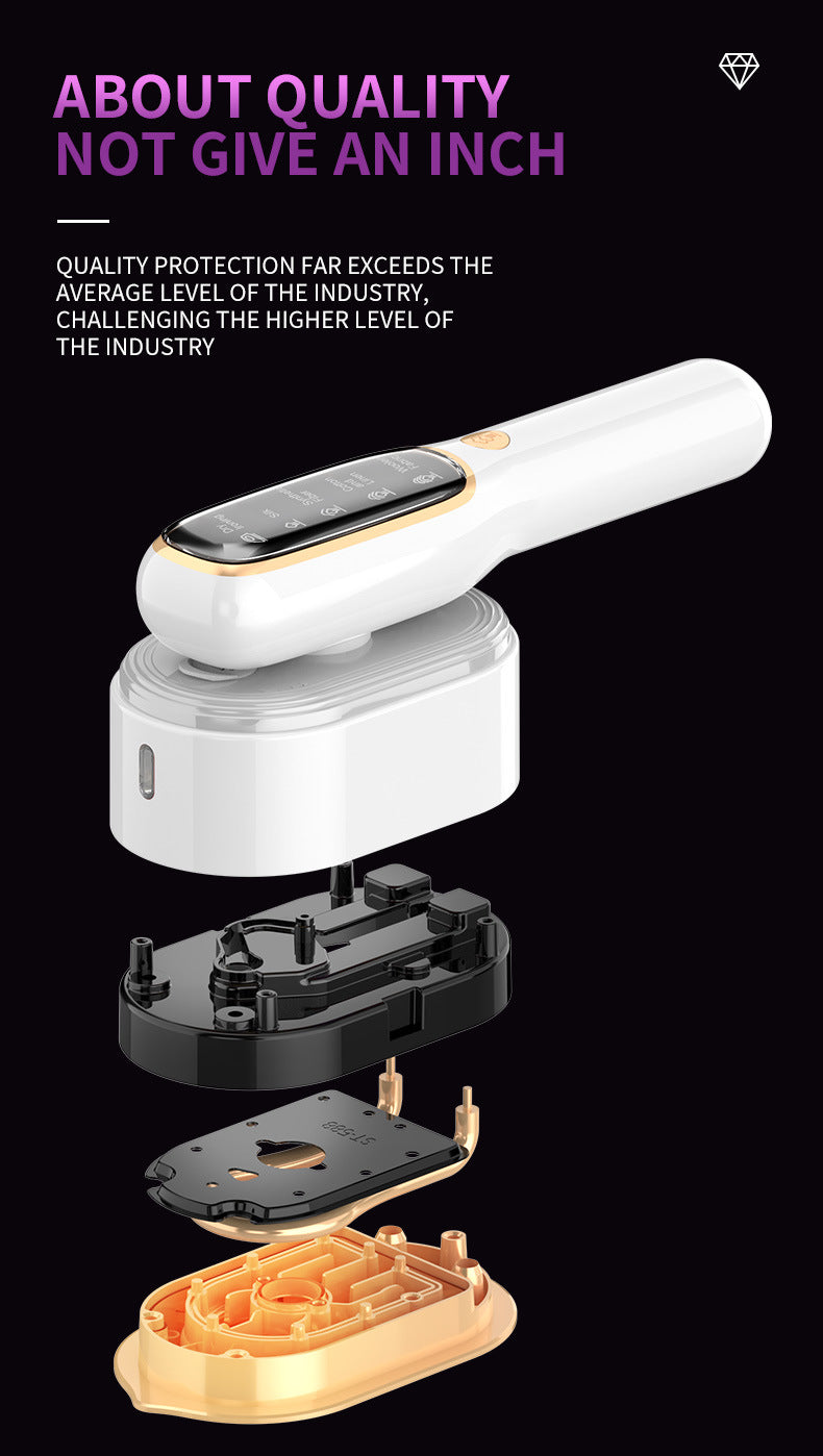 Portable Handheld Garment Steamer & Mini Iron Smart Temp Control – White